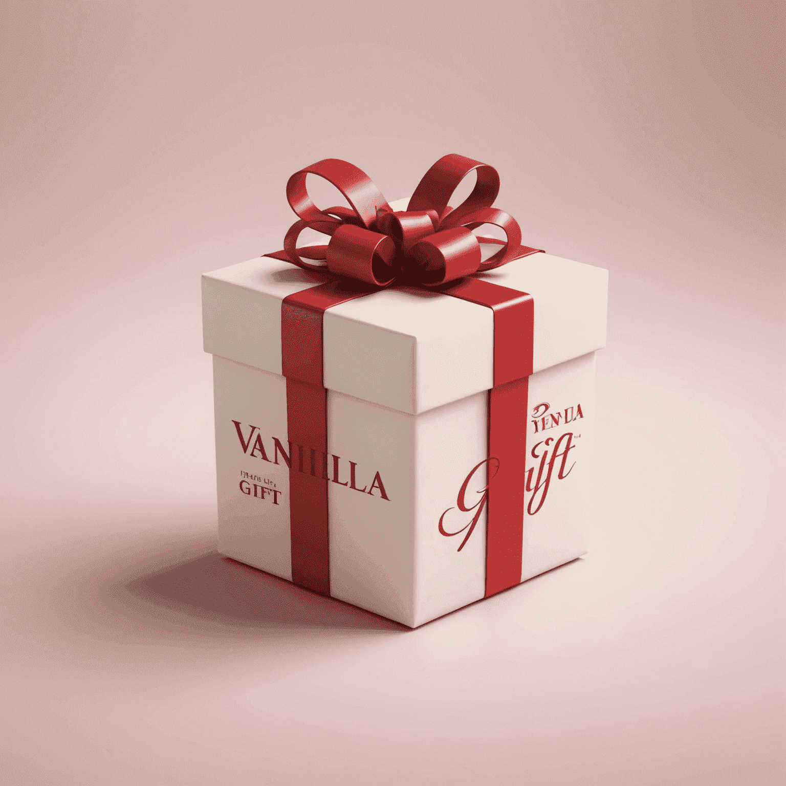 Vanilla Gift logo featuring a stylized gift box with a red and pink color scheme