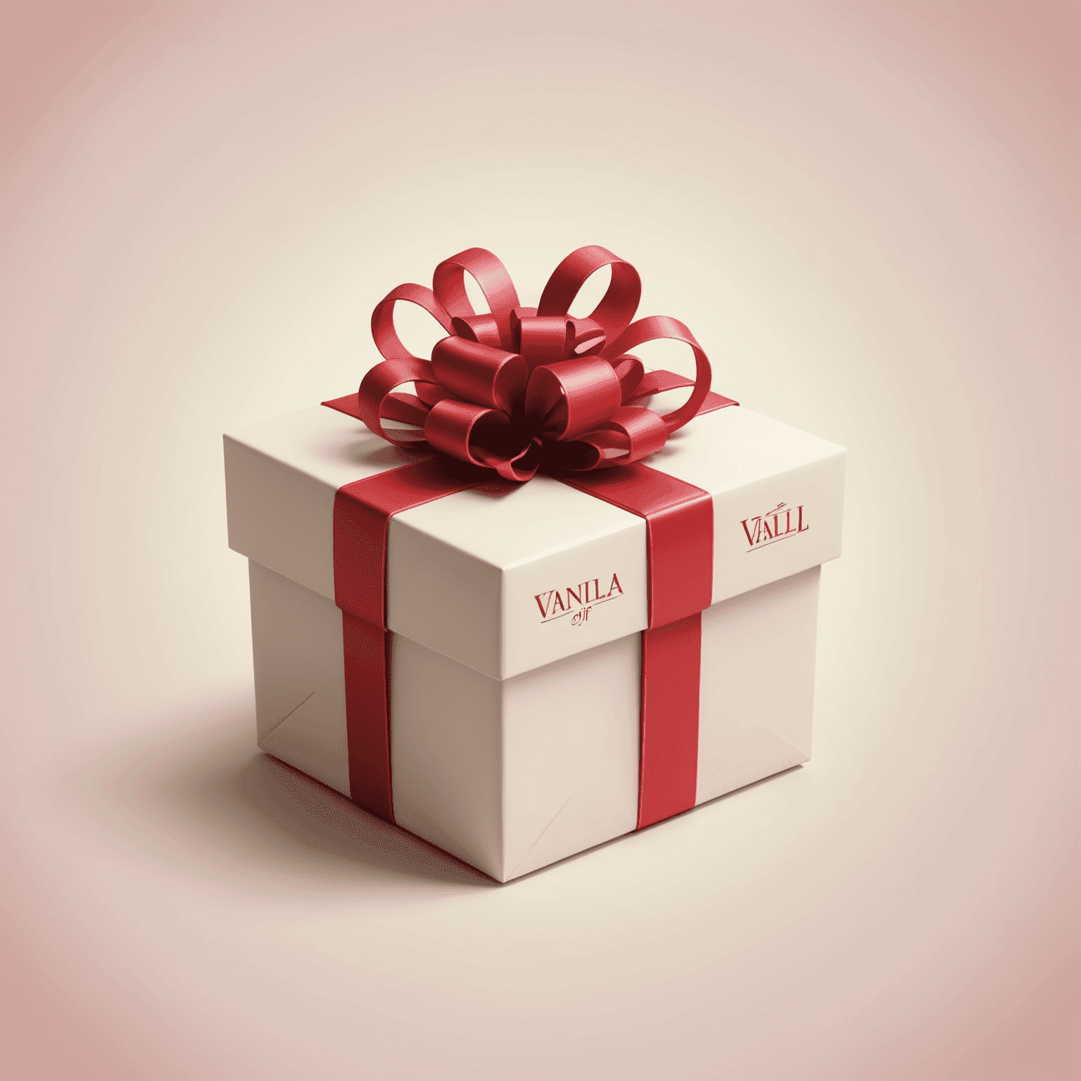 Vanilla Gift logo featuring a stylized gift box with a red and pink color scheme