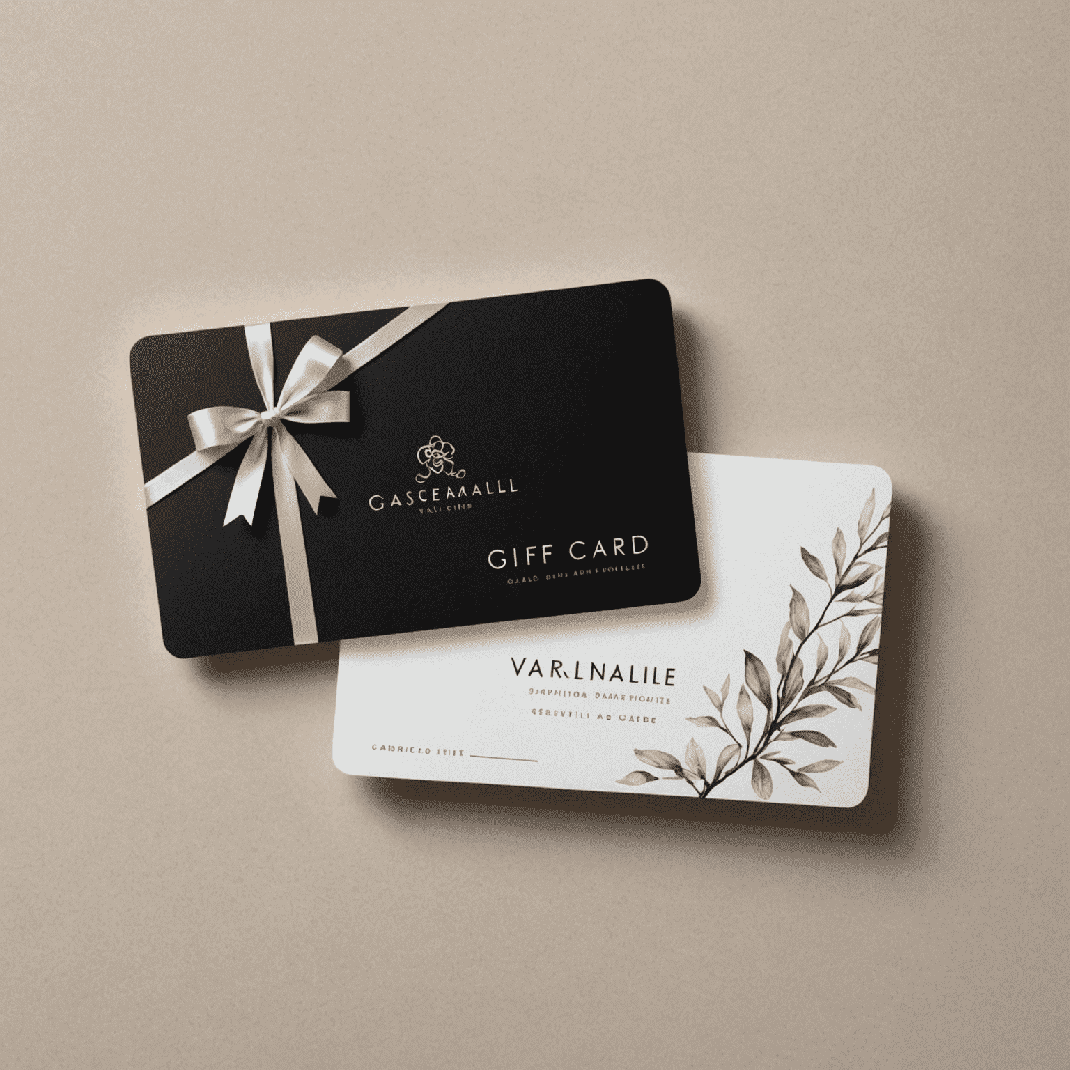 Sophisticated black Vanilla Gift Card with silver accents and minimalist design